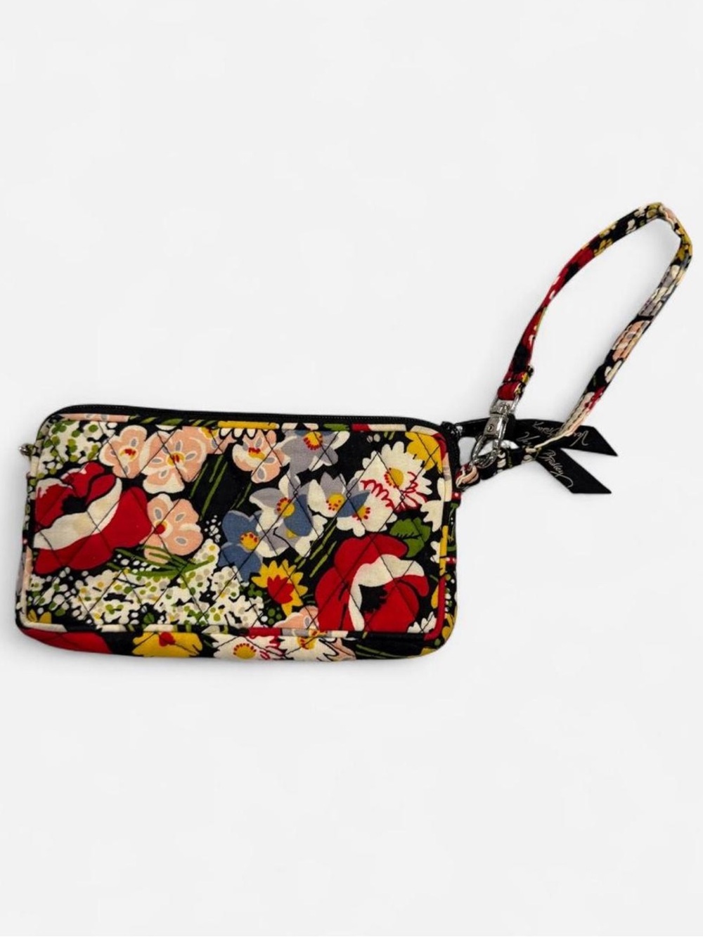Vera Bradley Wristlet Wallet with Wrist Strap Poppy Field Floral